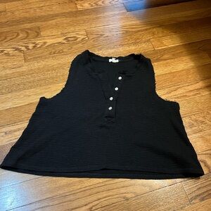 Aerie Black Sleeveless Tank Top